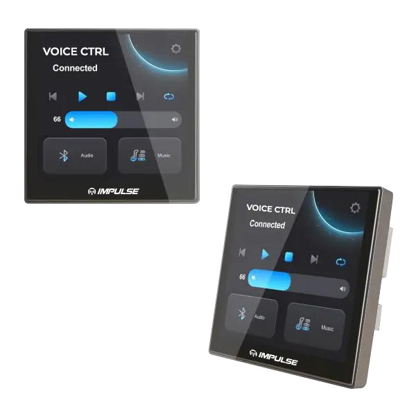 IP audio controller with LCD touch screen